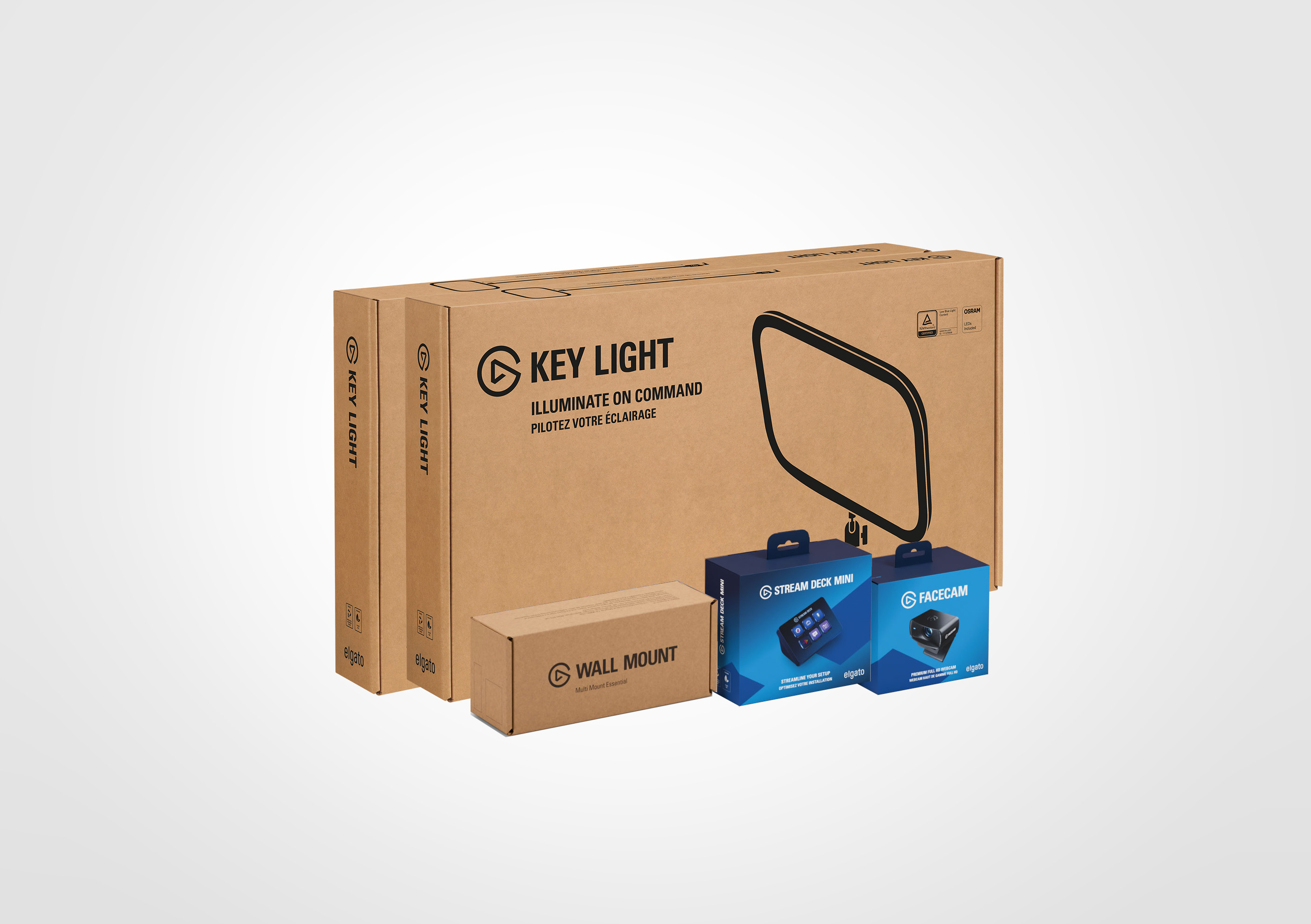 Key Light Duo Bundle - Wall HD Control Mini | Elgato